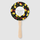 Poppies Floral Bold Striking Wedronde Handwaaier (Achterkant)