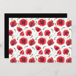 Poppies Floral Botanical Note Card Notitiekaartje