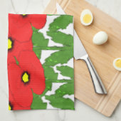 Poppies Floral Design Theedoek (Quarter Fold)