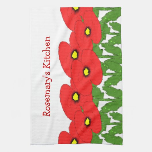 Poppies Floral Design Theedoek (Verticaal)