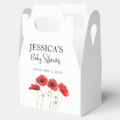 Poppies Flowers Poppy Baby shower Wildflower meisj Bedankdoosjes (Geopend)