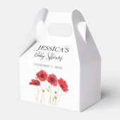 Poppies Flowers Poppy Baby shower Wildflower meisj Bedankdoosjes (Voorkant Zijde)