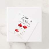 Poppies Flowers Poppy Baby shower Wildflower meisj Bedankjes Labels (In situ)