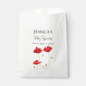 Poppies Flowers Poppy Baby shower Wildflower meisj Bedankzakje (Voorkant)