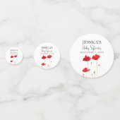 Poppies Flowers Poppy Baby shower Wildflower meisj Confetti (Voorkanten)