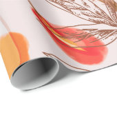 Poppies Flowers Seamless Pattern on a Beige Backgr Cadeaupapier (Rol Hoek)