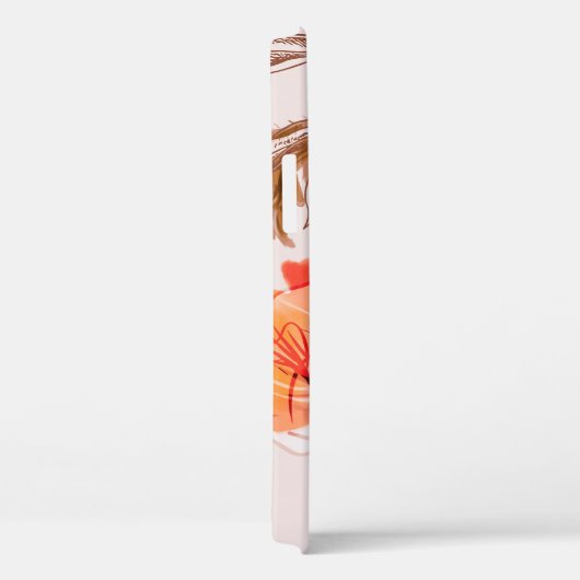 Poppies Flowers Seamless Pattern op een Beige Back Case-Mate iPhone Case (Achterkant / Rechts)