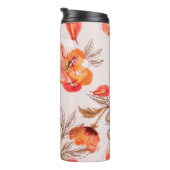 Poppies Flowers Seamless Pattern op een Beige Back Thermosbeker (Geroteerd rechts)