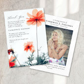 Poppies Foto Sympathy Begrafenismonument Bedankkaart