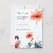 Poppies Foto Sympathy Begrafenismonument Bedankkaart (Voorkant)