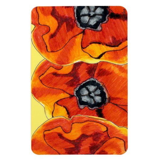 Poppies Galore Magnet Magneet (Verticaal)