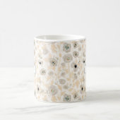 Poppies Geel Grijs Waterverf  naam Koffiemok (Center)