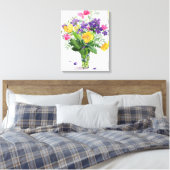 Poppies & Geraniums Canvas Afdruk (Insitu (Slaapkamer))