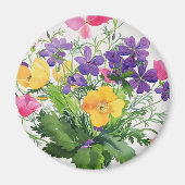 Poppies & Geraniums Magneet (Voorkant)