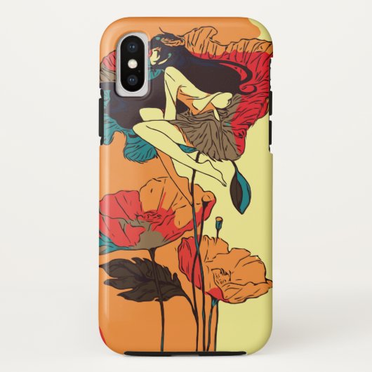 Poppies Girl in de wind Case-Mate iPhone Case (Achterkant)