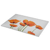 Poppies! Glazen snijvlak Snijplank (Hoek)