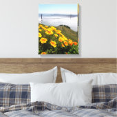 Poppies glimlach op de Golden Gate Bridge 11x14x.7 Canvas Afdruk (Insitu (Slaapkamer))