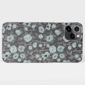 Poppies Grey Blue Black Waterverf Flowers iPhone Hoesje (Achterkant horizontaal)