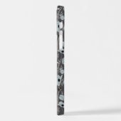 Poppies Grey Blue Black Waterverf Flowers iPhone iPhone Hoesje (Linkerkant)