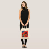 Poppies Grocery Canvas tas (Voorkant (model))