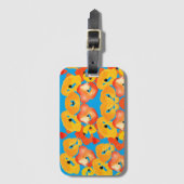 Poppies grote bloemkunst rood sinaasappel bagagelabel (Voorkant (verticaal))