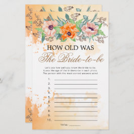 Poppies hoe oud het bruid-om-te-zijn spel was