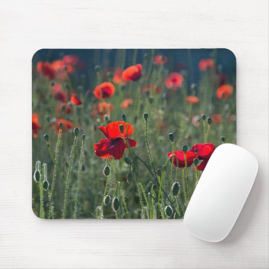 Poppies in a Field Muismat (Met muis)