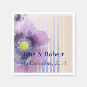 Poppies in de Waterverf bruiloft Servet