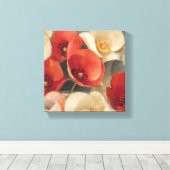 Poppies in Full Bloom Canvas Afdruk (Insitu (Houten vloer))