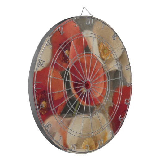 Poppies in Full Bloom Dartbord (Voorkant Links)