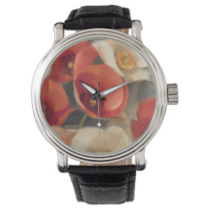 Poppies in Full Bloom Horloge