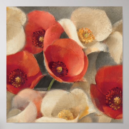 Poppies in Full Bloom Poster (Voorkant)