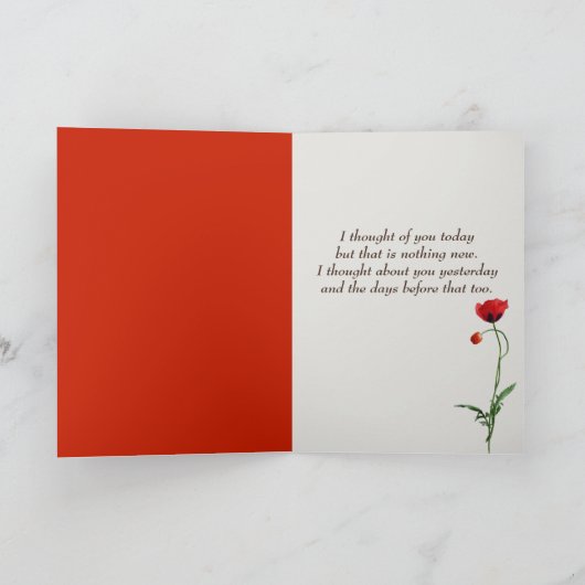 Poppies in Grass Thinking van U Kaart (Binnen)