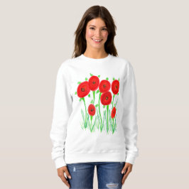 Poppies in het rood trui