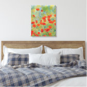 Poppies - Ingewikkeld Canvas (Insitu (Slaapkamer))