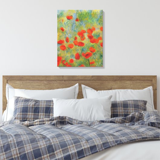 Poppies - Ingewikkeld Canvas (Insitu (Slaapkamer))