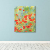 Poppies - Ingewikkeld Canvas (Insitu (Houten vloer))