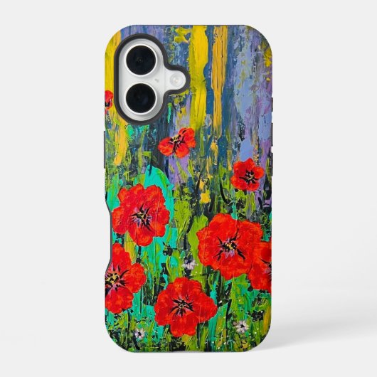 Poppies iPhone Case 16 Hoesje (Achterkant)