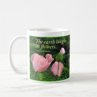 Poppies & Irises "De aarde lacht in bloemen." Koffiemok