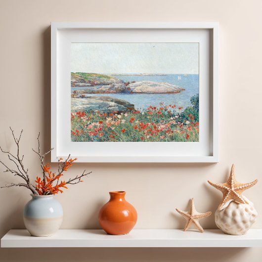 Poppies, Isles of Shoals, Childe Hassam Fine Art Poster