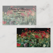 Poppies, John Singer Sargent,  Realisme Art Visitekaartje (Voorkant / Achterkant)