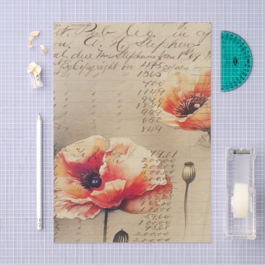  Poppies Journal IV Tissuepapier (Craft)