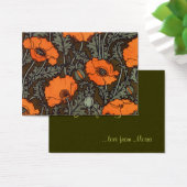 Poppies "Just for You" Cadeau Label Visitekaartje (Bureau)