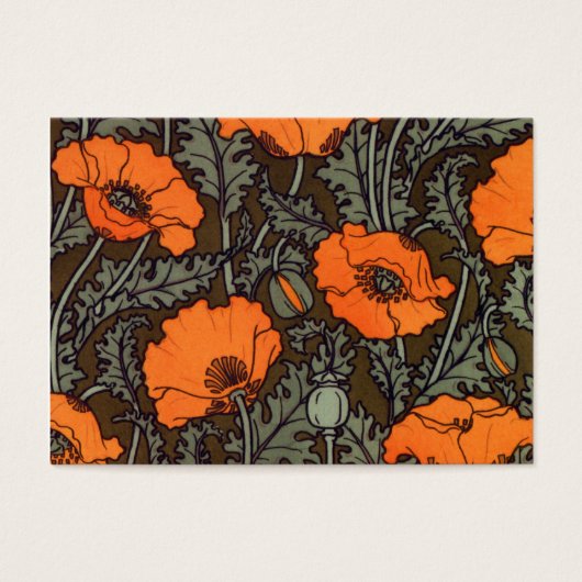 Poppies "Just for You" Cadeau Label Visitekaartje (Voorkant)