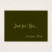 Poppies "Just for You" Cadeau Label Visitekaartje (Achterkant)