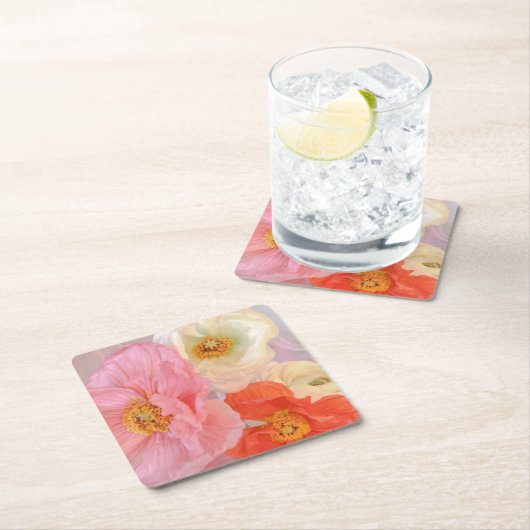 Poppies Kartonnen Onderzetters (Insitu)