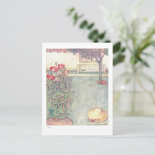 Poppies  Kinderen Illustratie Briefkaart (Staand voorkant)