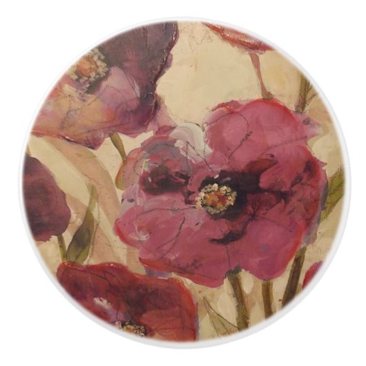 Poppies Kitchen Bedroom Keramische Knop (Voorkant)