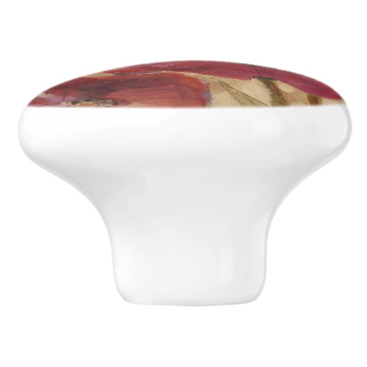 Poppies Kitchen Bedroom Keramische Knop (Zijkant)