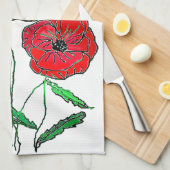 Poppies Kitchen Towel Theedoek (Quarter Fold)